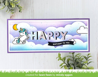 Lawn Fawn - Slimline Cloudy Stencils (2pcs)