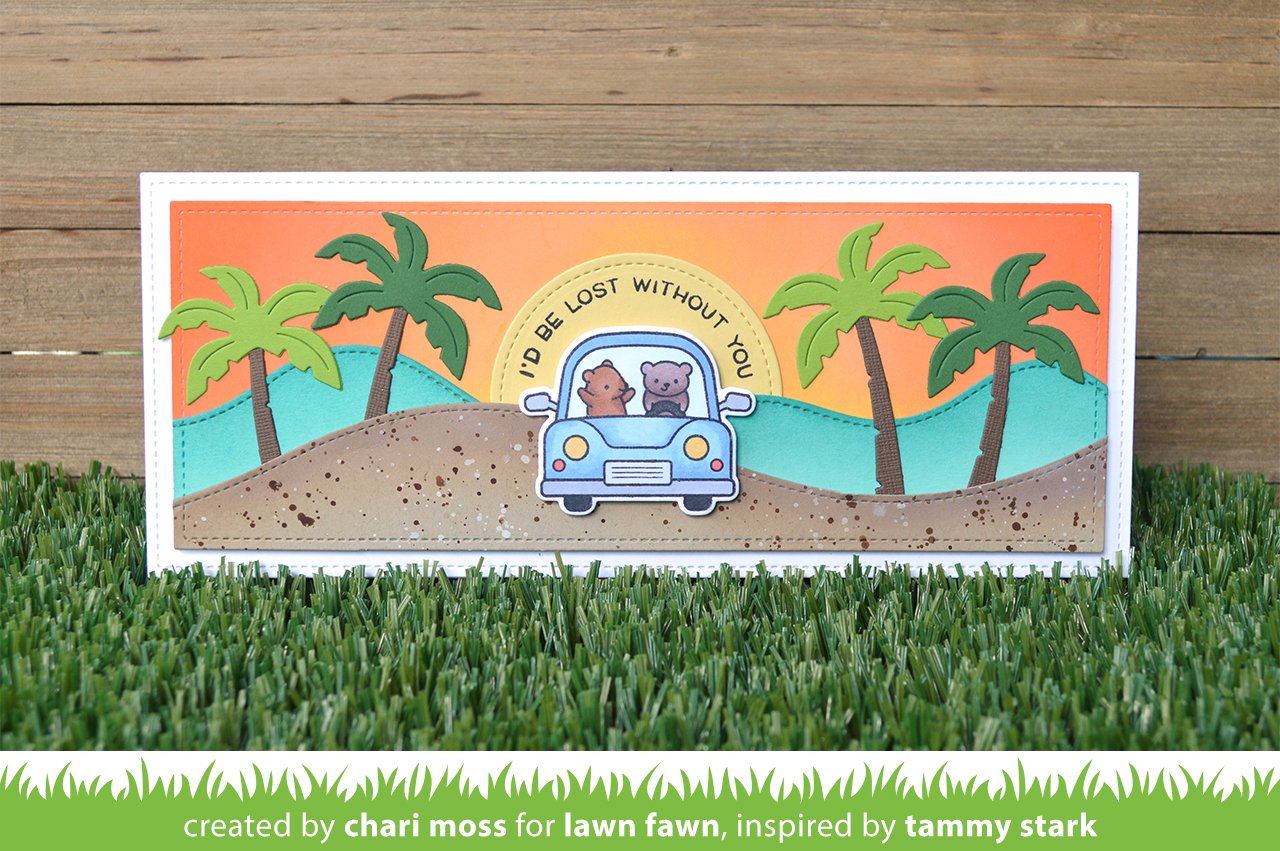 Lawn Fawn - Slimline Stitched Hillside Borders