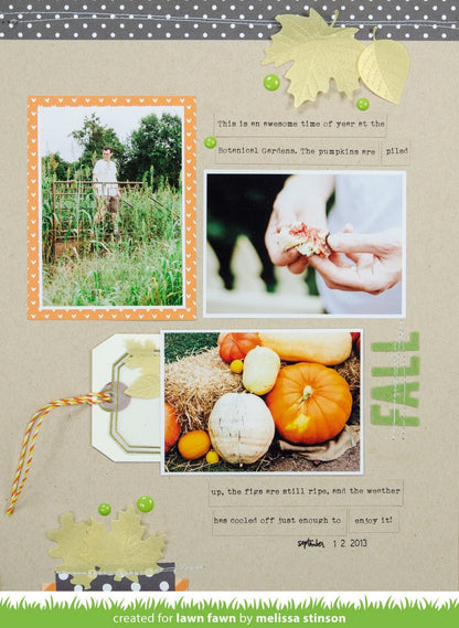 Lawn Fawn - Small Stitched Leaves