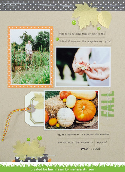 Lawn Fawn - Stitched Leaves