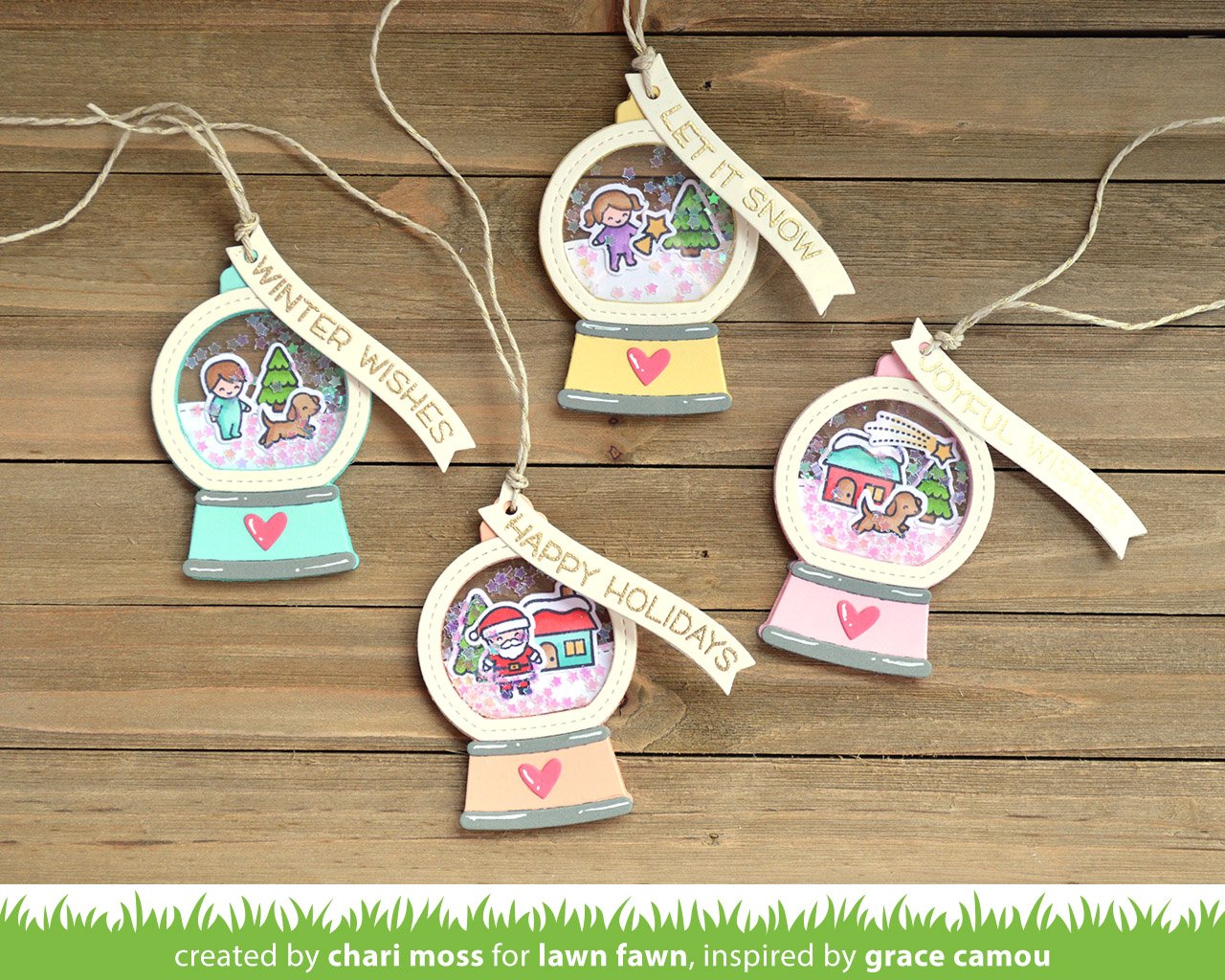 Lawn Fawn - Snow Globe Gift Tag