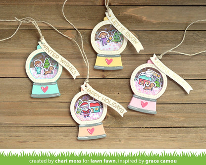 Lawn Fawn - Snow Globe Gift Tag