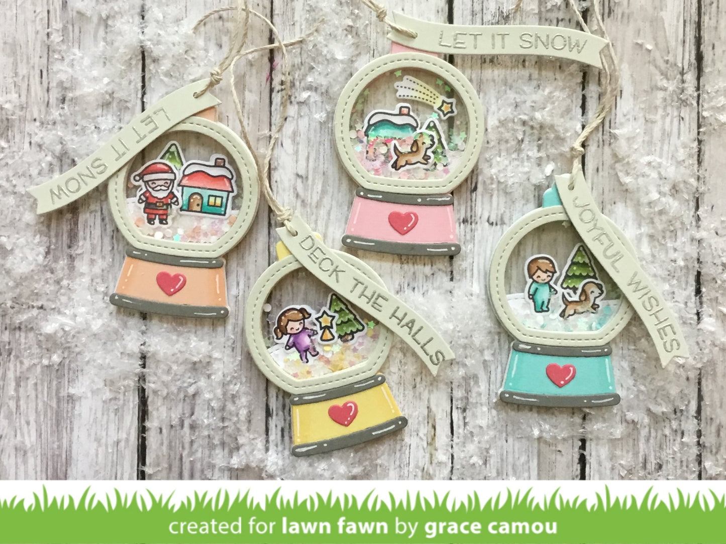 Lawn Fawn - Snow Globe Gift Tag