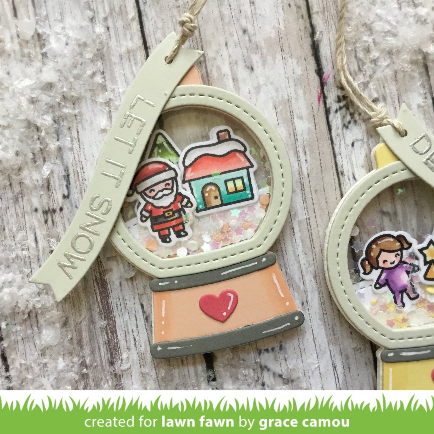 Lawn Fawn - Snow Globe Gift Tag