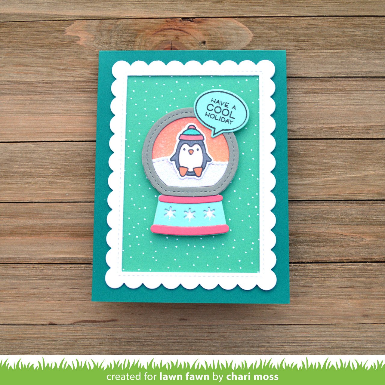 Lawn Fawn - Snow Globe Gift Tag