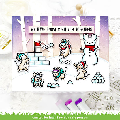 Lawn Fawn - Snow Flurries Background Stencil