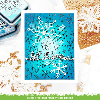 Lawn Fawn - Winter Big Scripty Words Hot Foil Plates