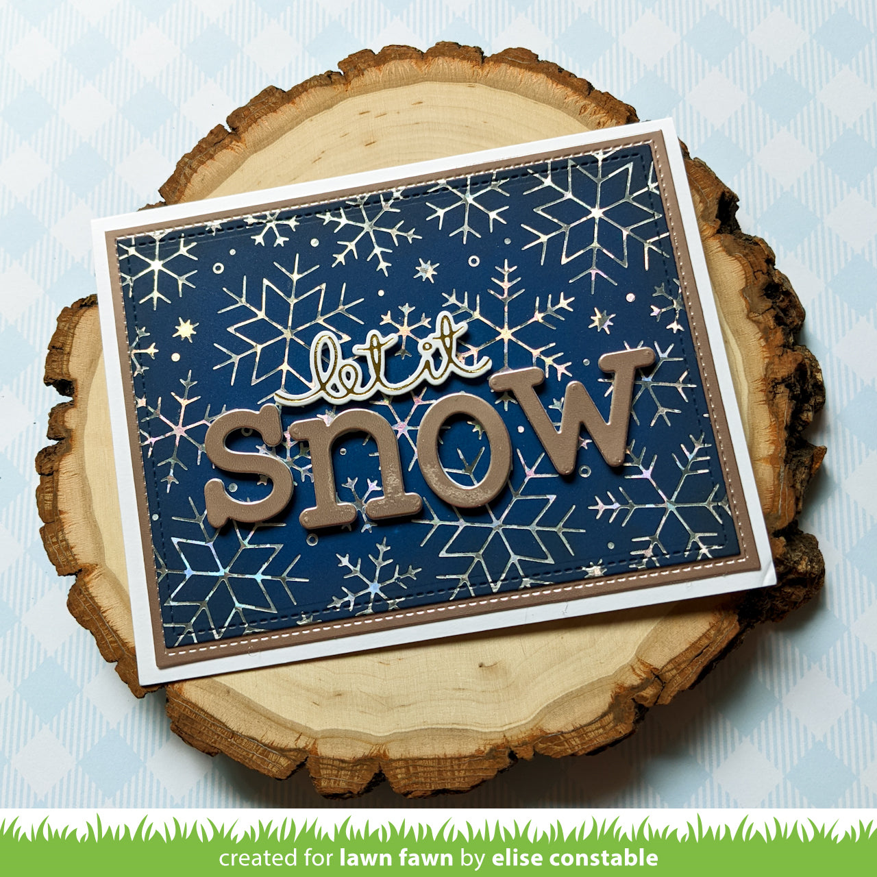 Lawn Fawn - Winter Big Scripty Words Hot Foil Plates