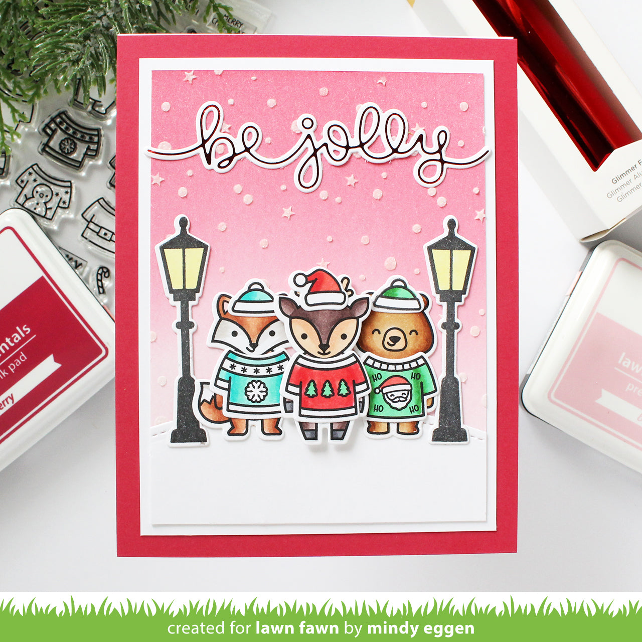 Lawn Fawn - Winter Big Scripty Words Hot Foil Plates