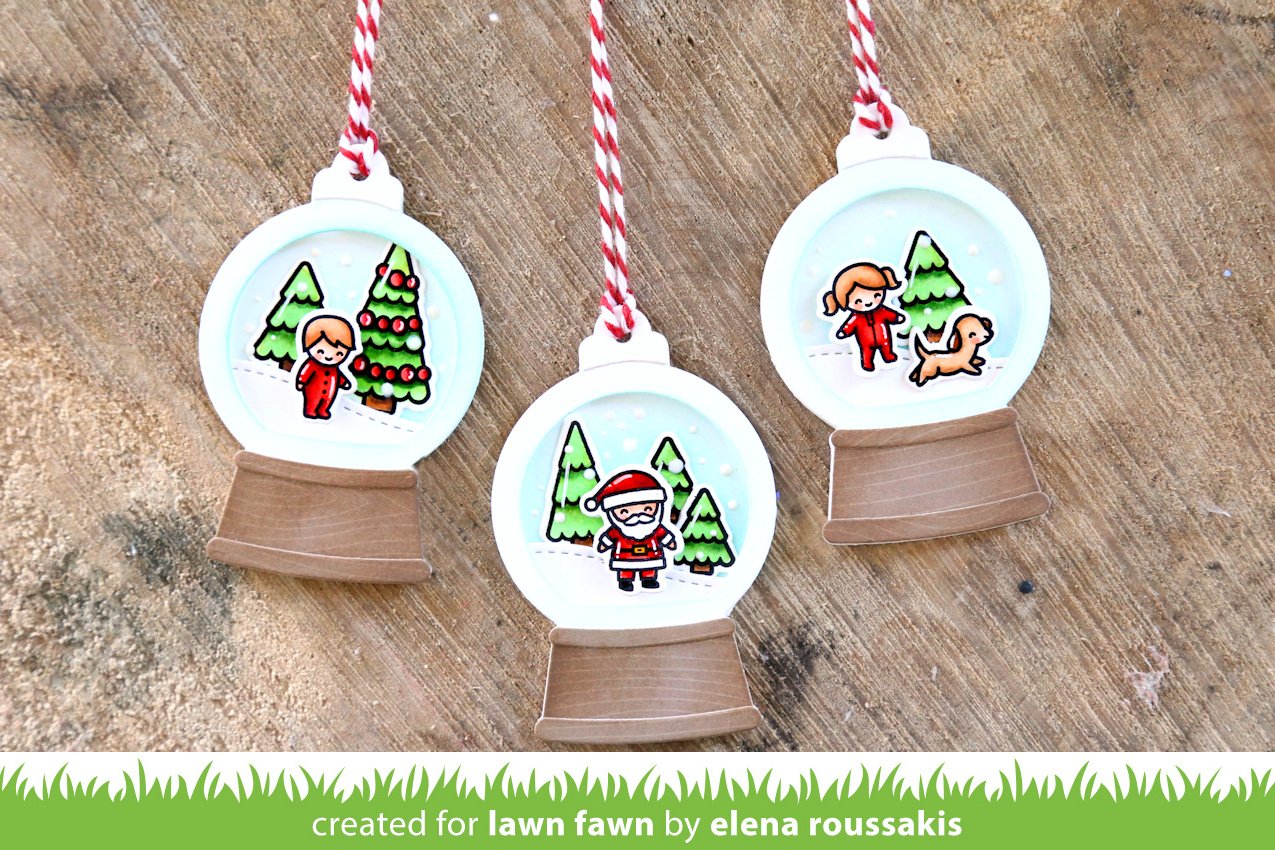 Lawn Fawn - Snow Globe Gift Tag
