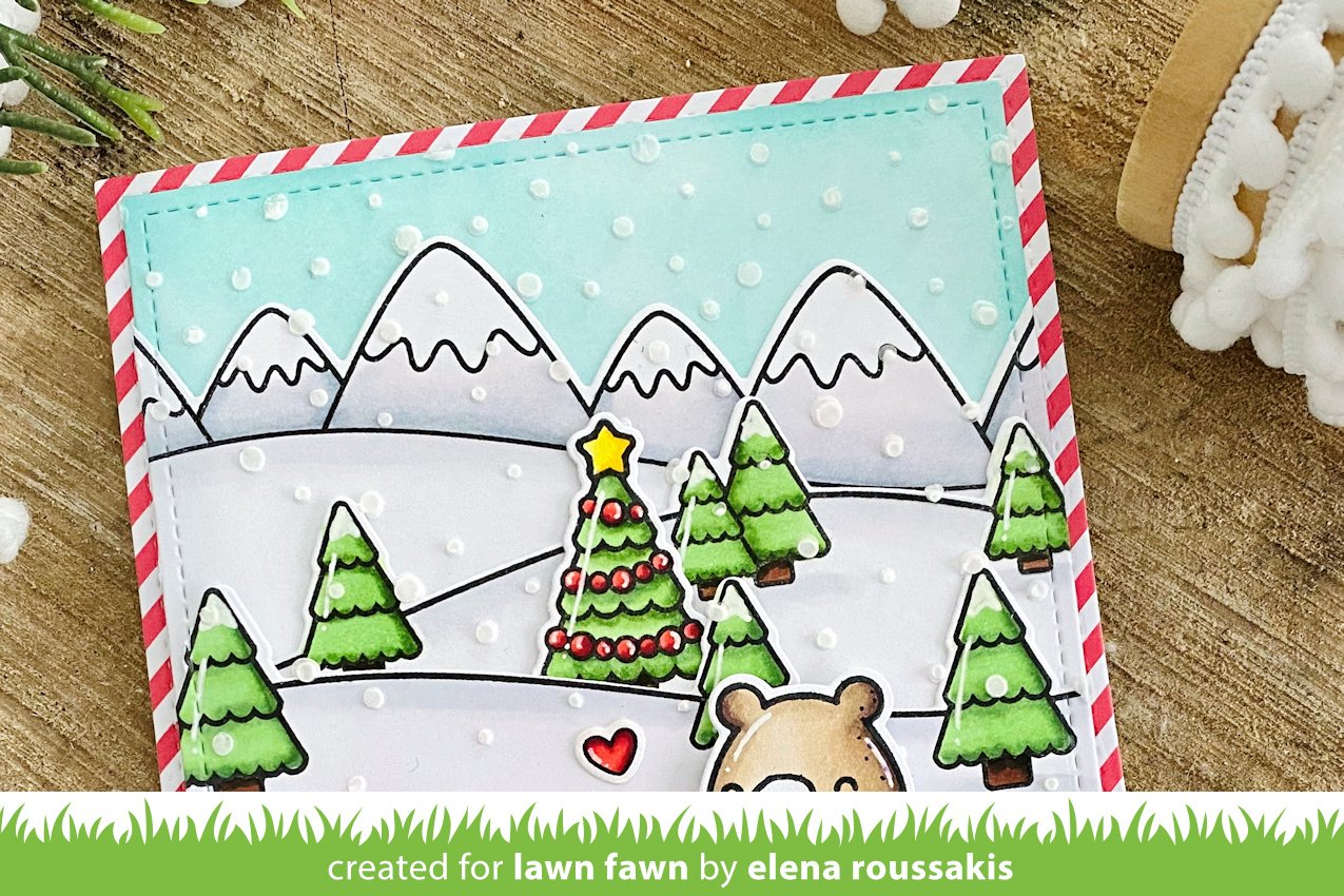Lawn Fawn - Snowy Sky Stencil