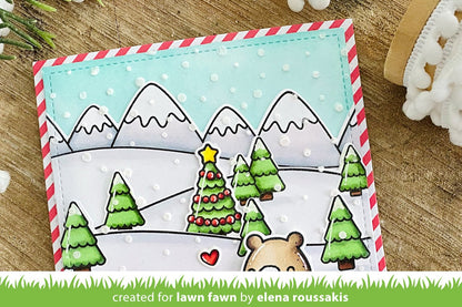 Lawn Fawn - Snowy Sky Stencil