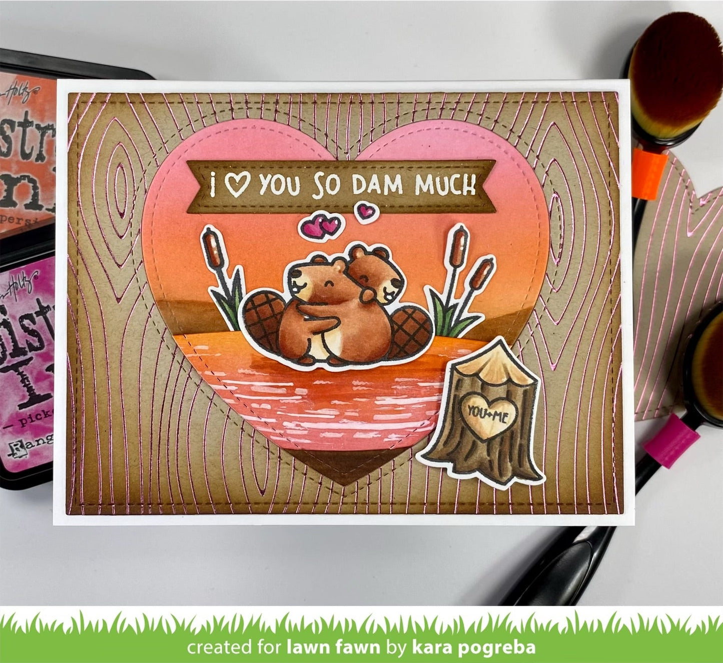 Lawn Fawn - Woodgrain Background Hot Foil Plate
