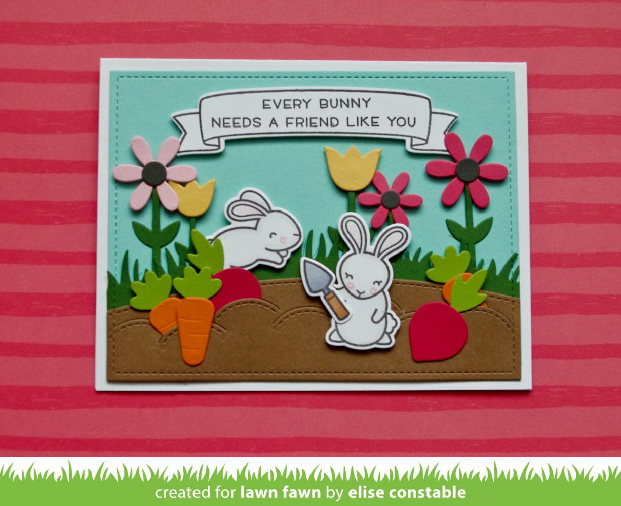 Lawn Fawn - Stitched Garden Border