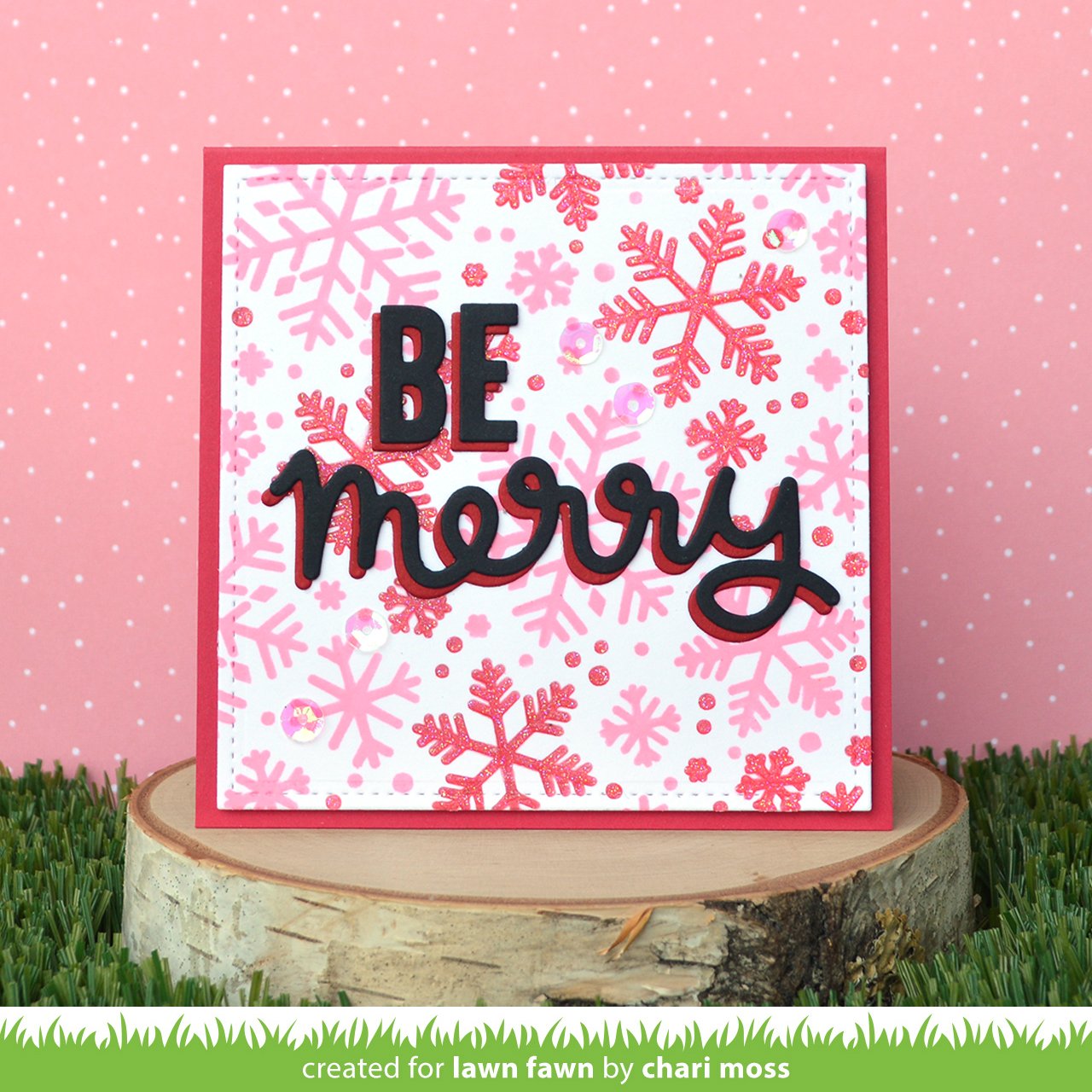 Lawn Fawn - Snowflake Background Stencils (2pcs)