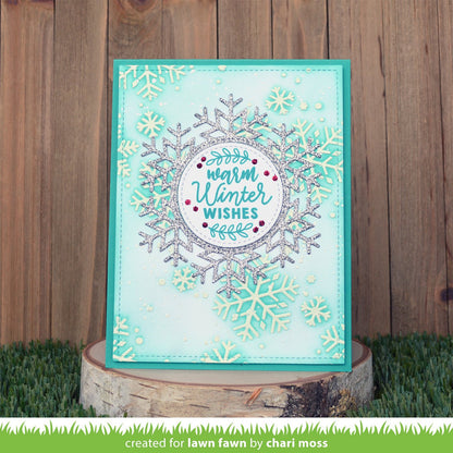Lawn Fawn - Snowflake Background Stencils (2pcs)