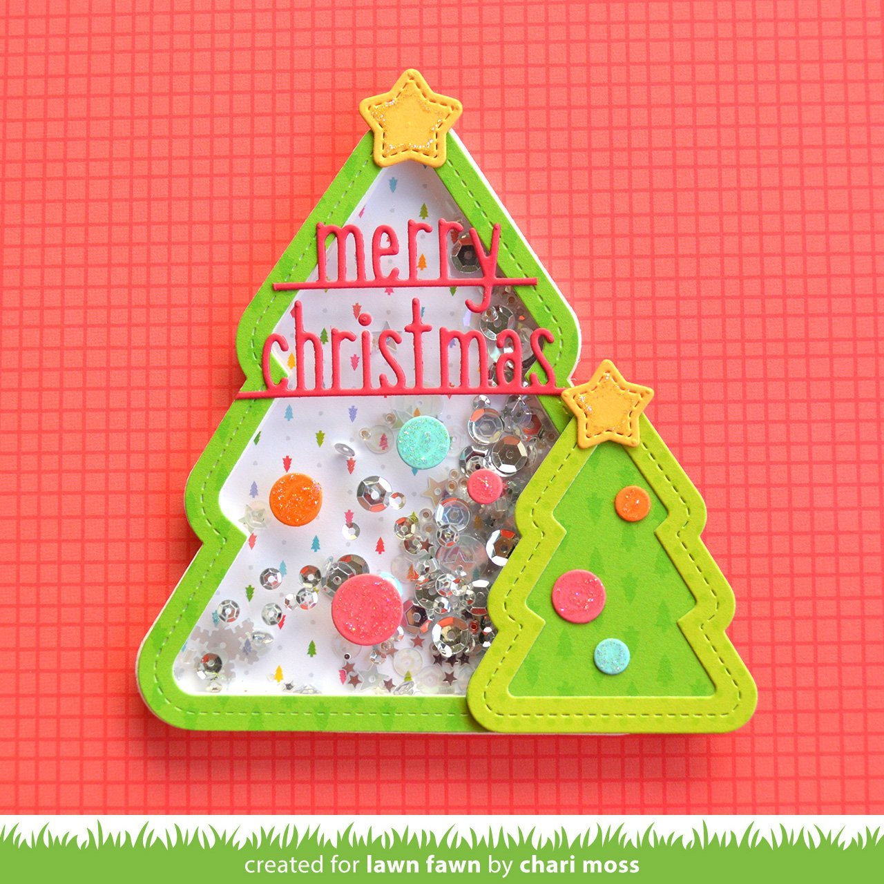 Lawn Fawn - Stitched Christmas Tree Frames