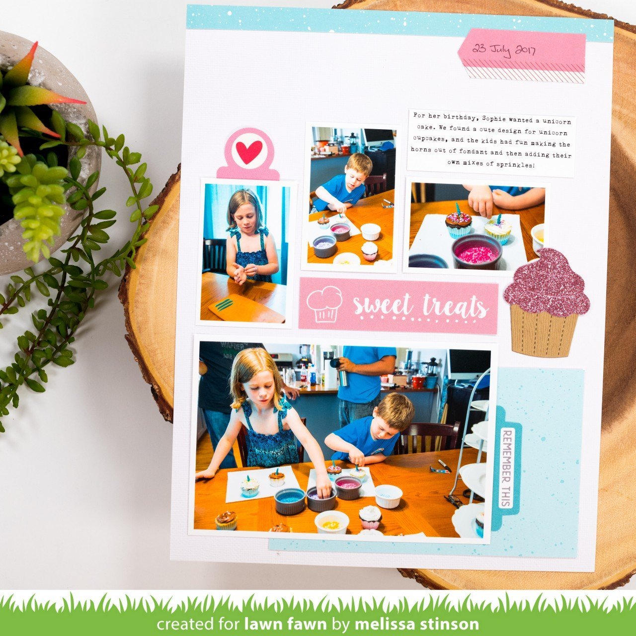 Lawn Fawn - Stitched Cupcake