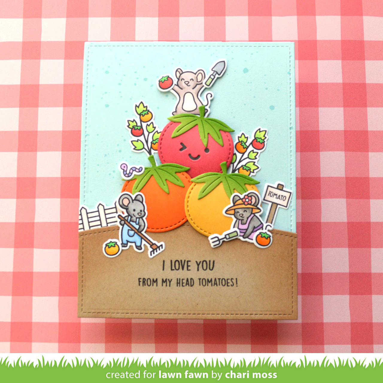 Lawn Fawn - Stitched Garden Veggies