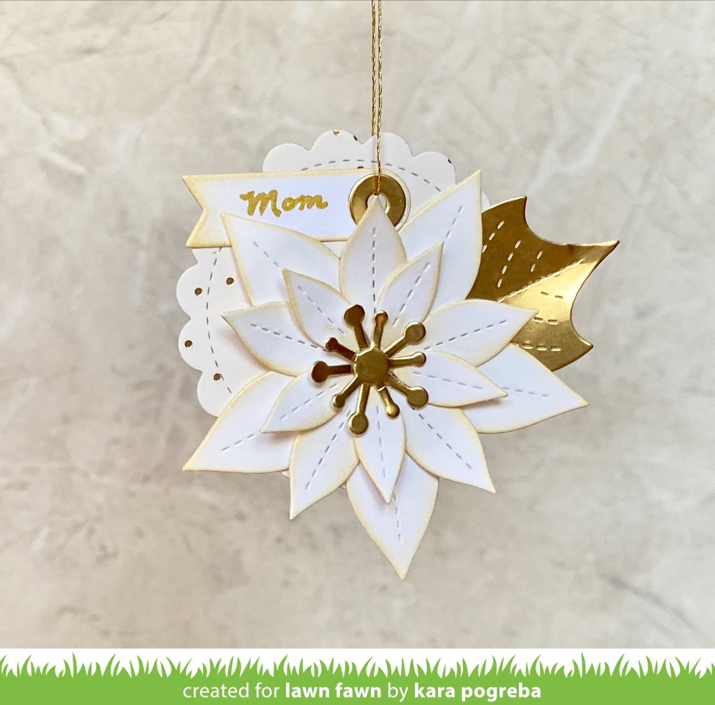 Lawn Fawn - Stitched Poinsettia