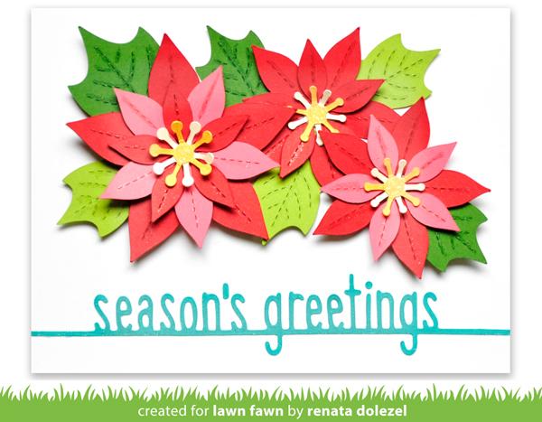 Lawn Fawn - Stitched Poinsettia