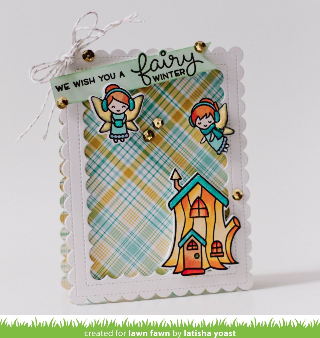 Lawn Fawn - Outside In Stitched Scalloped Rectangle Stackables