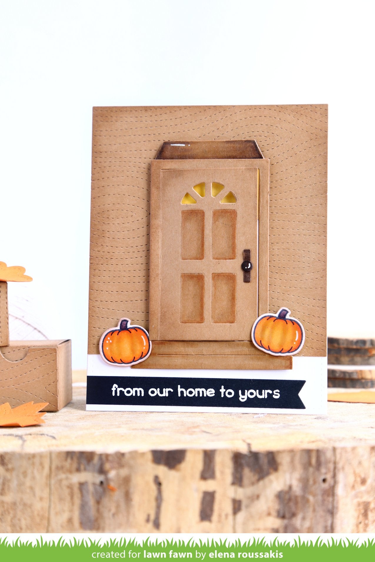 Lawn Fawn - Stitched Woodgrain Backdrop