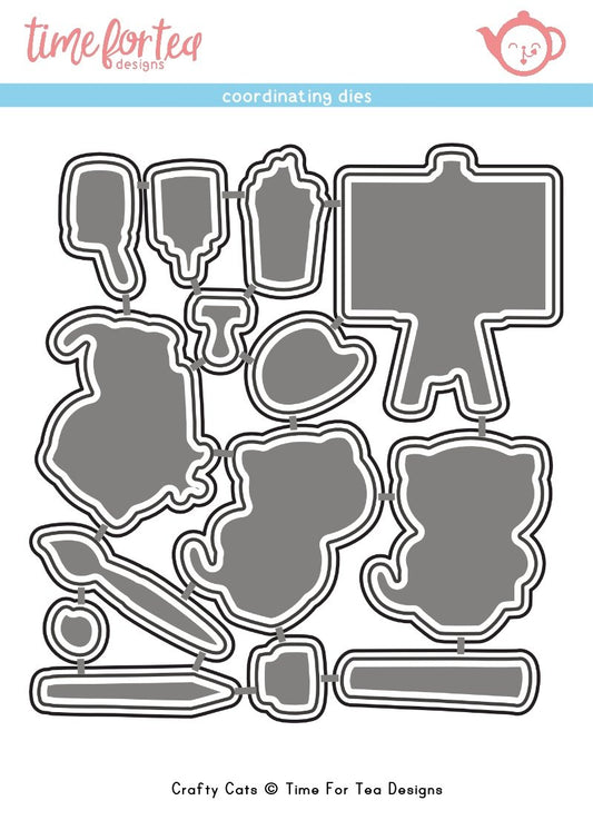 Time for Tea Designs - Crafty Cats Coordinating Die set