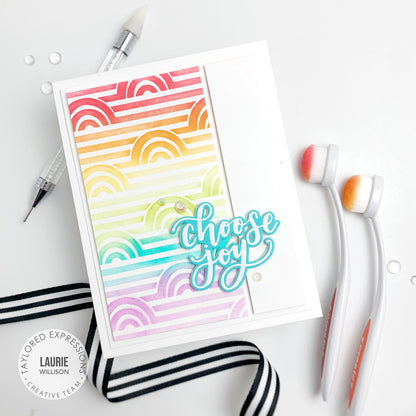 Taylored Expressions - Rainbow Repeat Stencil