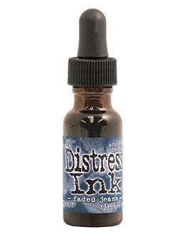 Tim Holtz Distress® Ink Pad Re-Inker Faded Jeans, 0.5oz Re-Inker Tim Holtz 