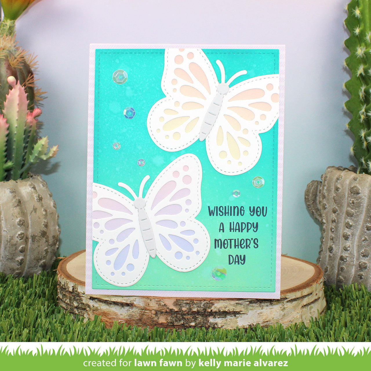 Lawn Fawn - Ta-Da! Diorama! Butterfly Window Add-On