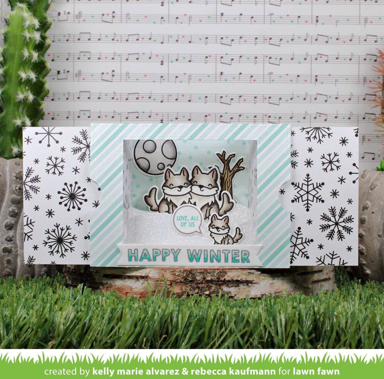Lawn Fawn - Ta-Da! Diorama! Hillside Inserts