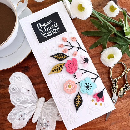 Spellbinders - Slimline Flora Embossing Folder