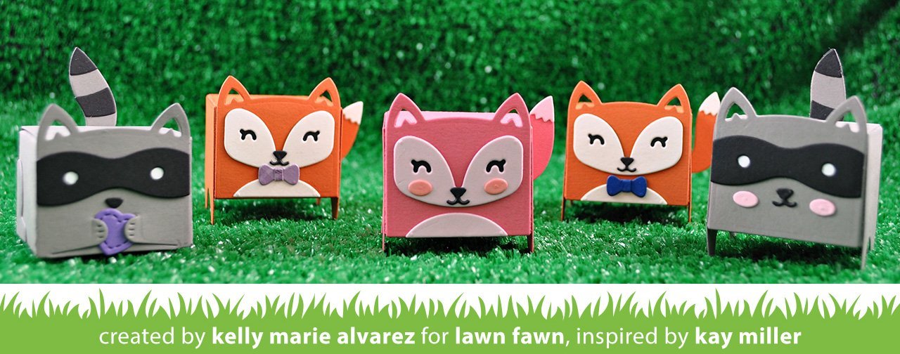 Lawn Fawn - Tiny Gift Box Raccoon And Fox Add-On