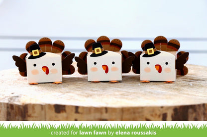 Lawn Fawn - Tiny Gift Box Peacock And Turkey Add-On