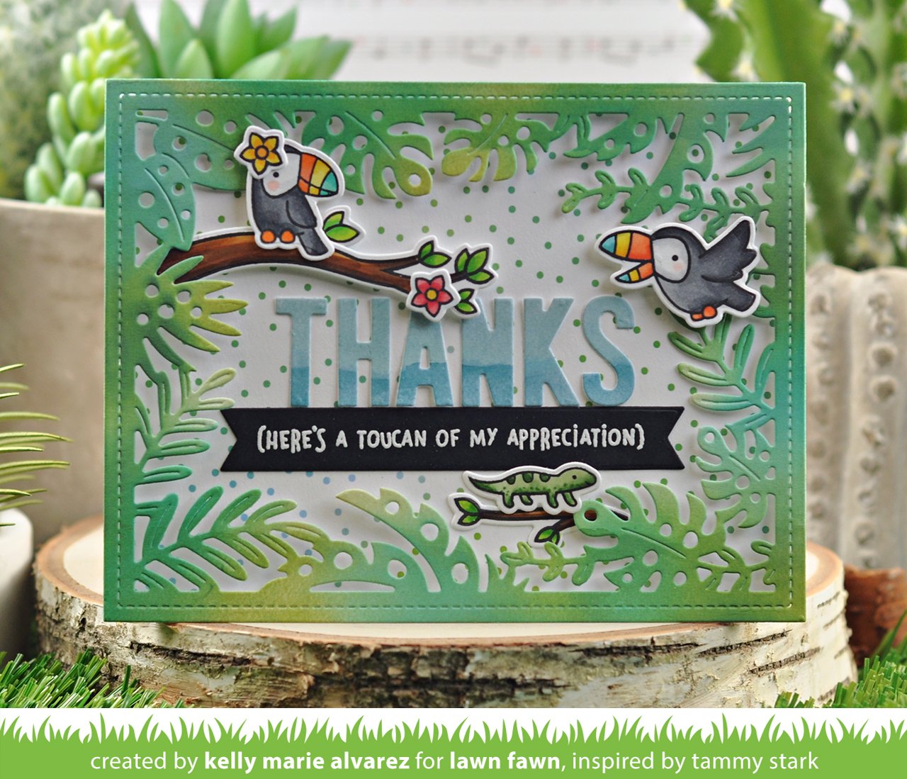 Lawn Fawn - Tropical Leaves Backdrop