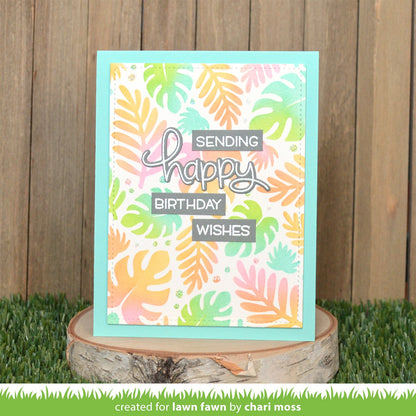 Lawn Fawn - Tropical Leaves Background Stencils (2pcs)