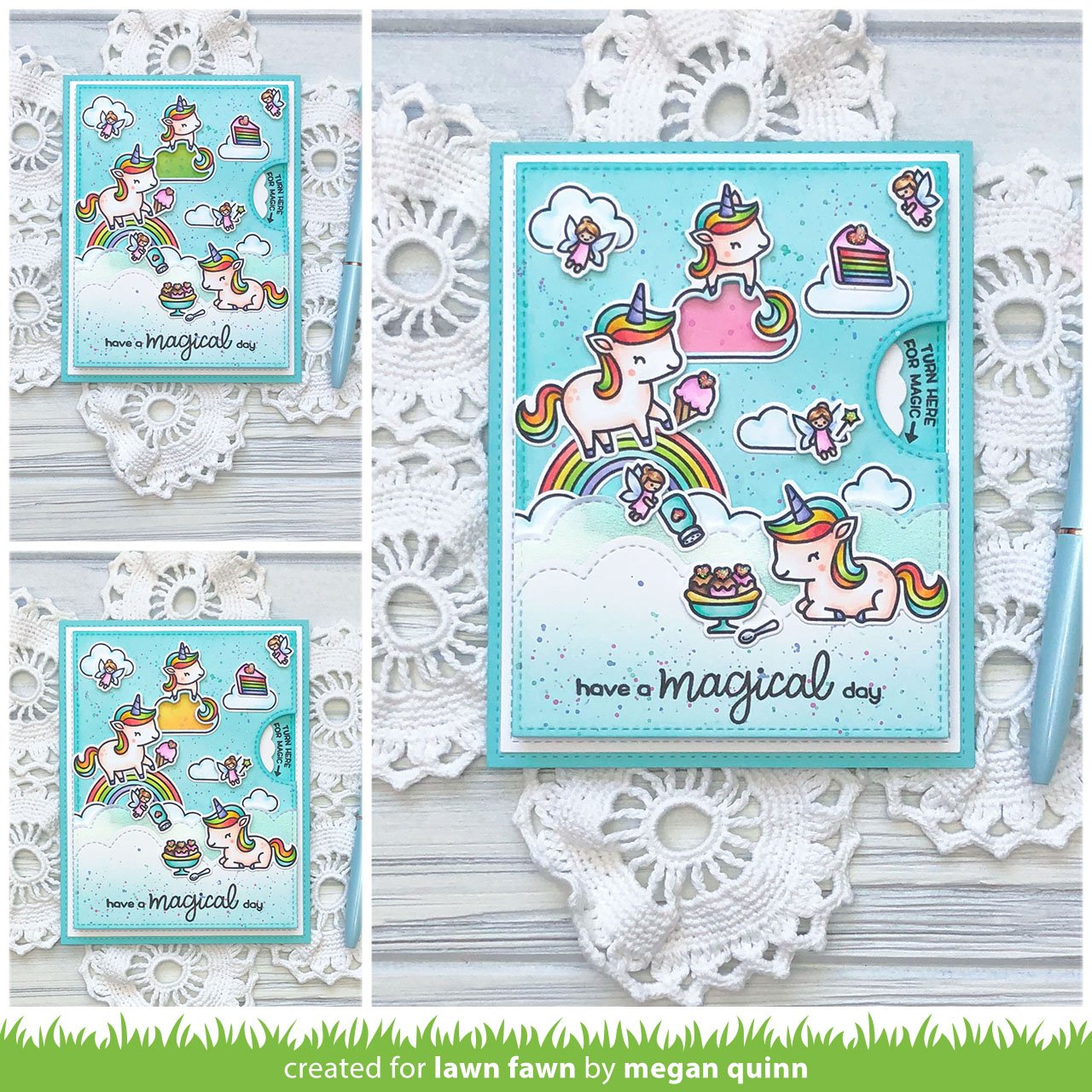 Lawn Fawn - Reveal Wheel Unicorn Picnic Add-On