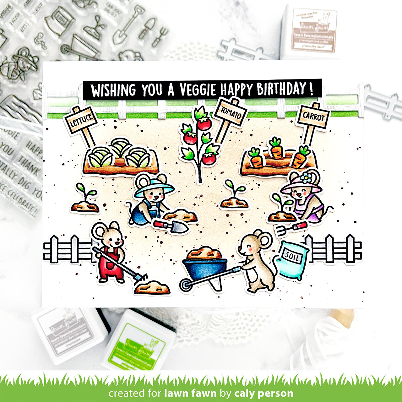 Lawn Fawn - Veggie Happy