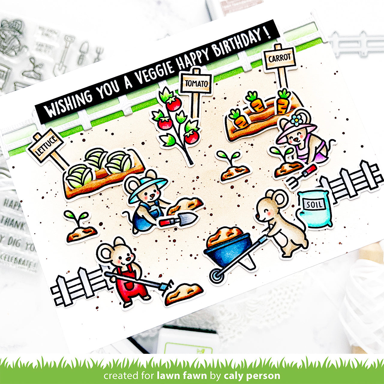 Lawn Fawn - Veggie Happy