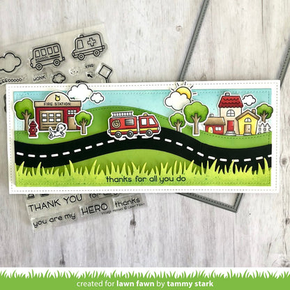 Lawn Fawn - Slimline Stitched Hillside Borders