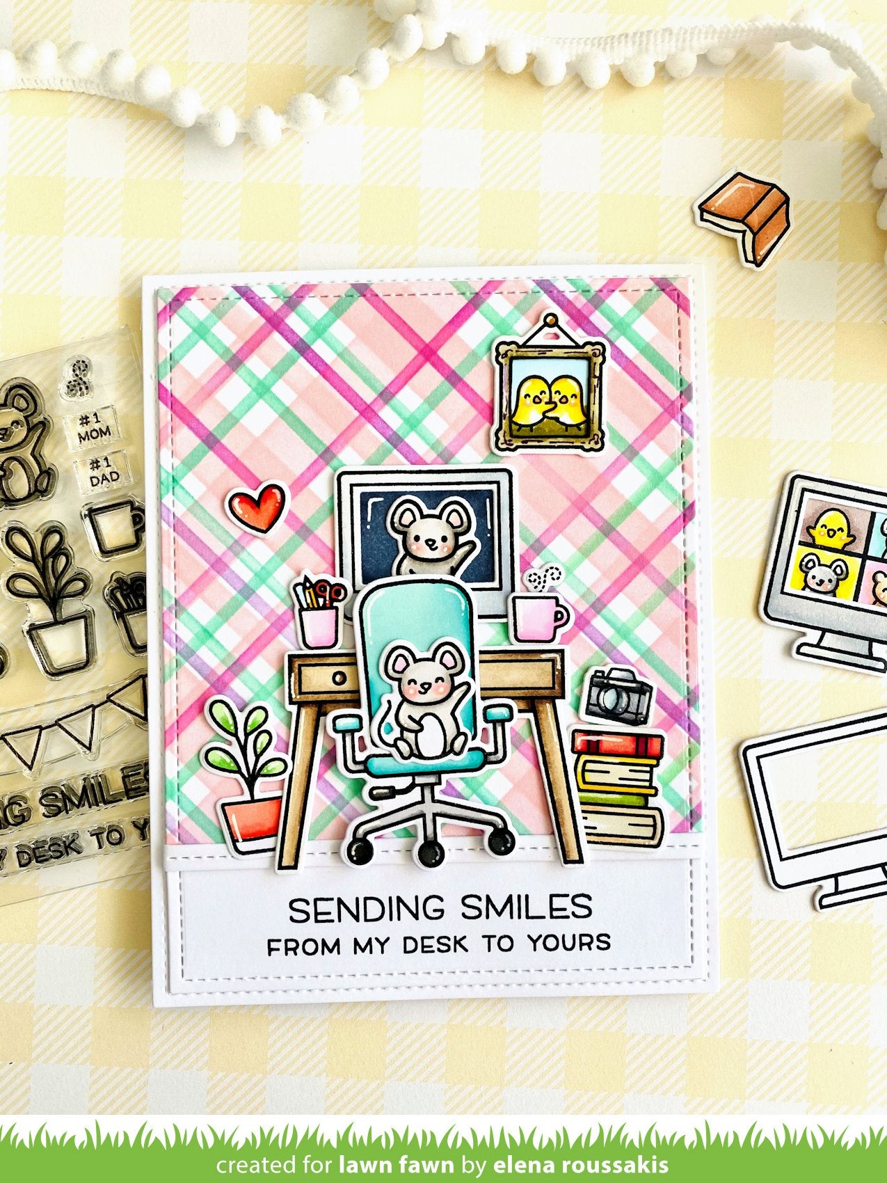 Lawn Fawn - Plaid Stencils (2pcs)
