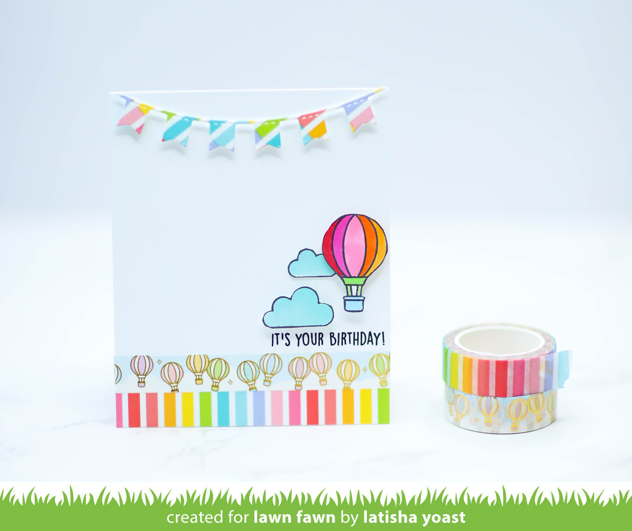 Lawn Fawn - Vertical Rainbow Stripes Washi Tape
