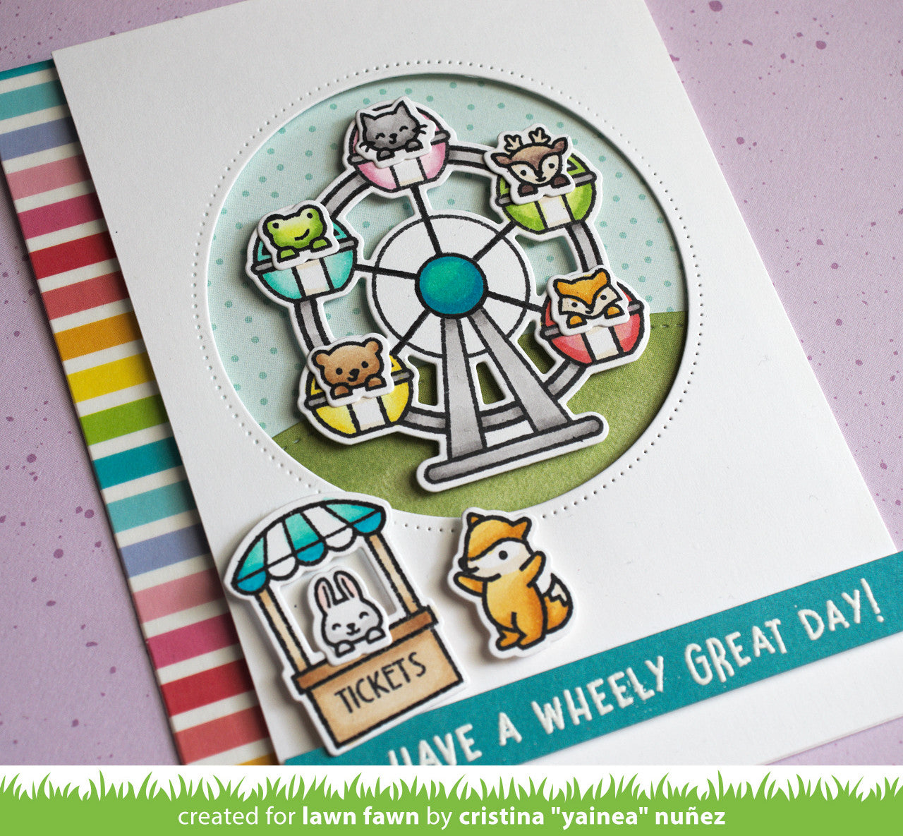 Lawn Fawn - Vertical Rainbow Stripes Washi Tape