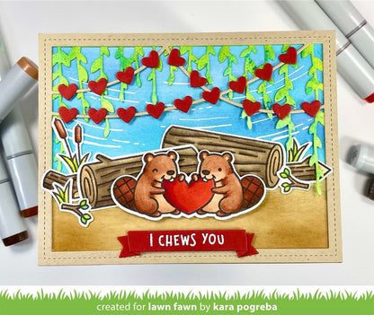 Lawn Fawn - Heart Garland Backdrop: Landscape