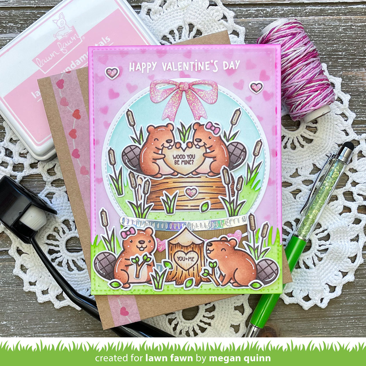 Lawn Fawn - String Of Hearts Washi Tape
