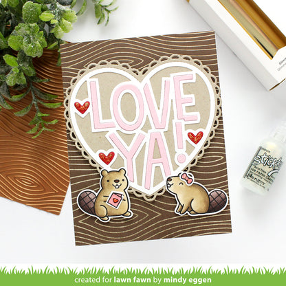 Lawn Fawn - Woodgrain Background Hot Foil Plate