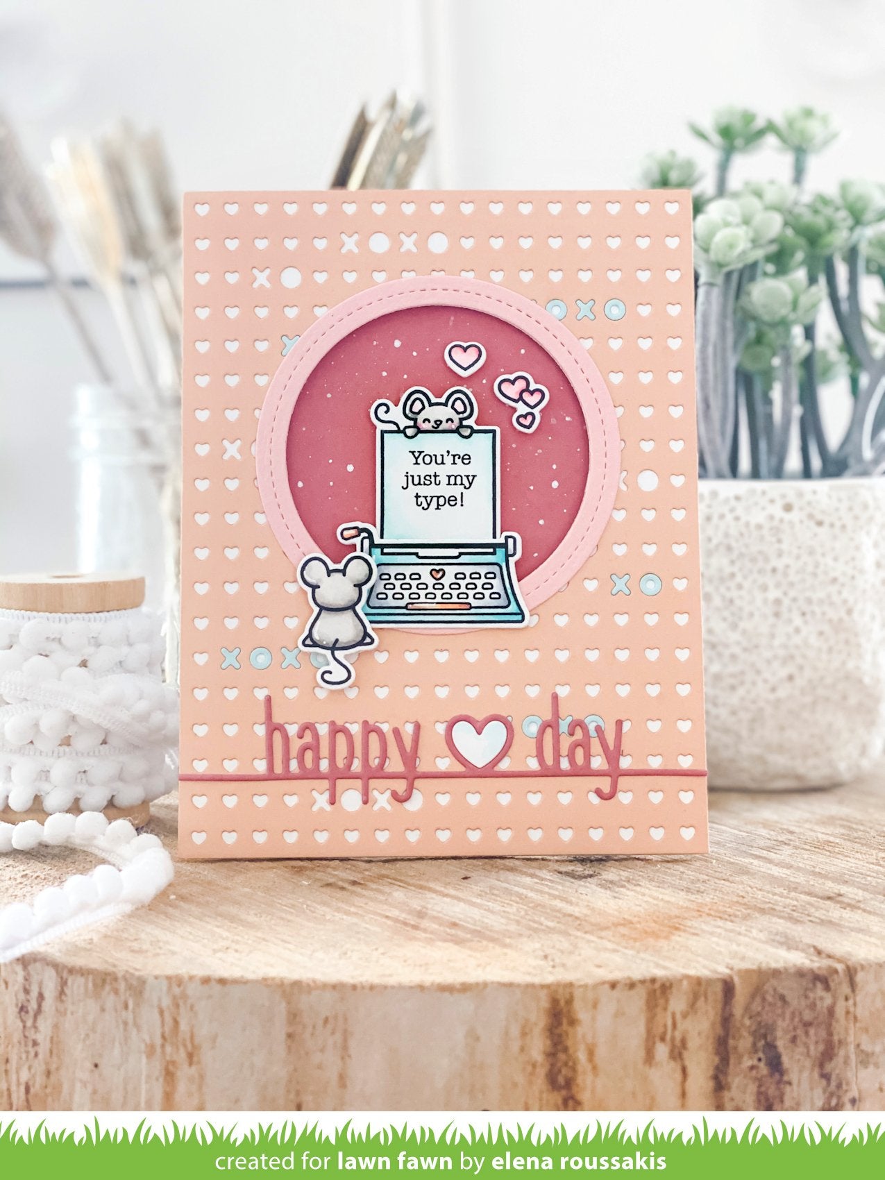 Lawn Fawn - Happy Heart Day Line Border