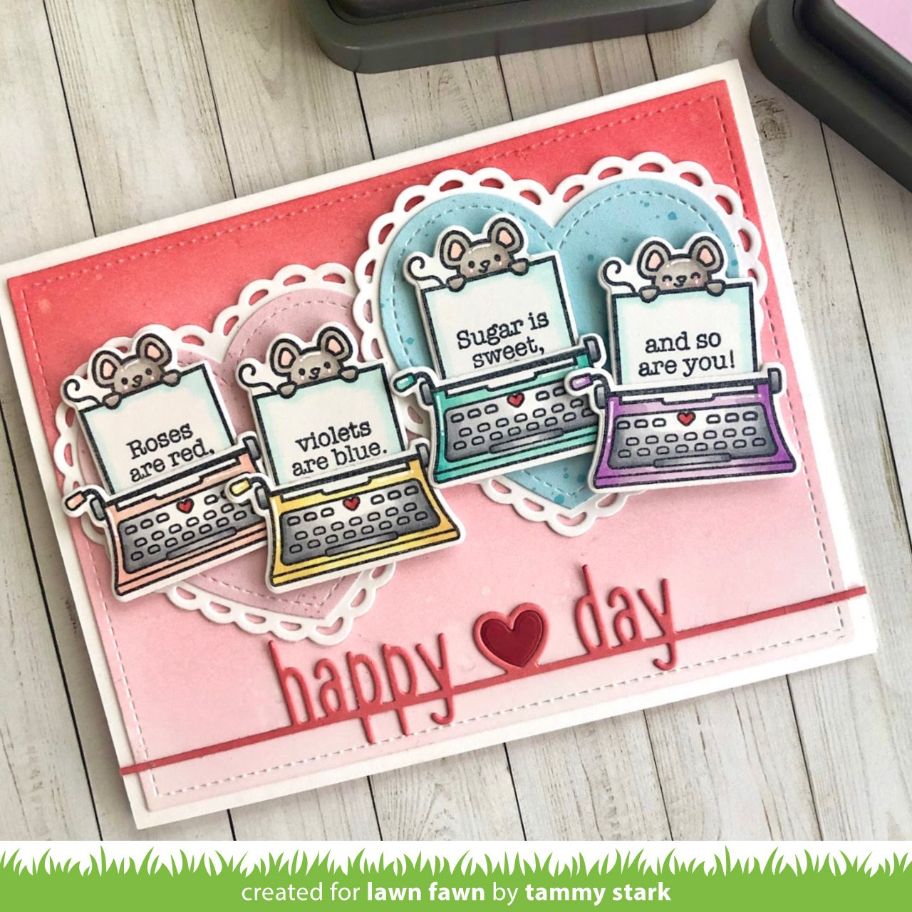 Lawn Fawn - Happy Heart Day Line Border