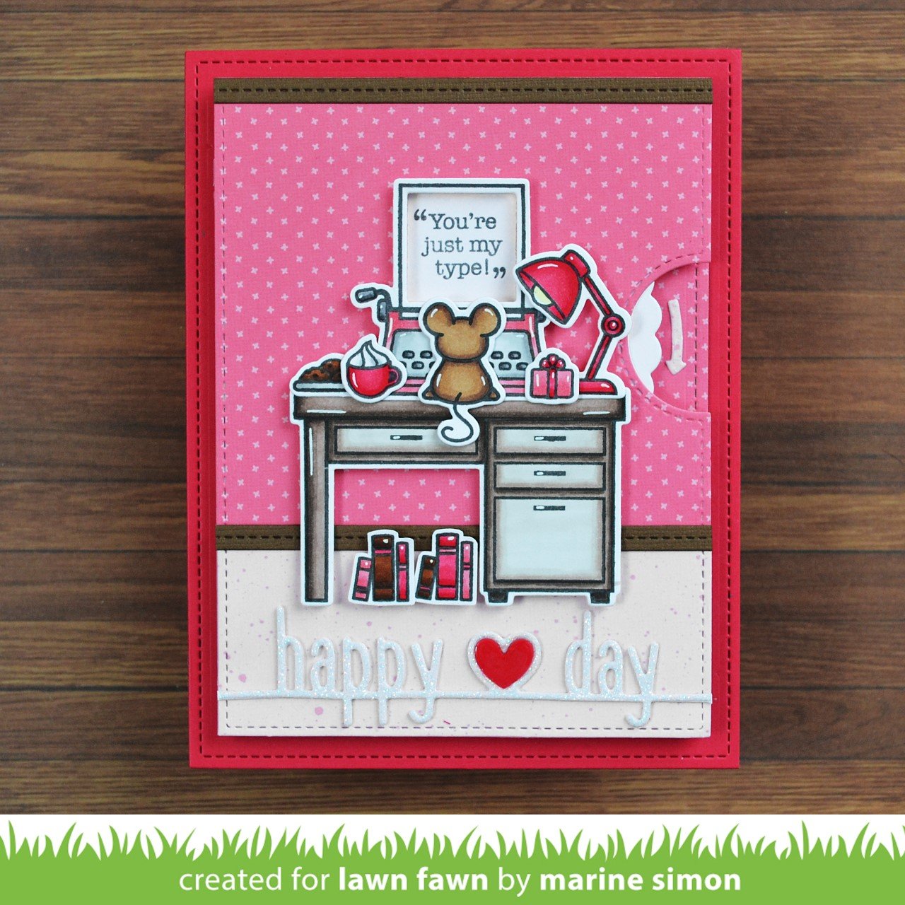 Lawn Fawn - Happy Heart Day Line Border
